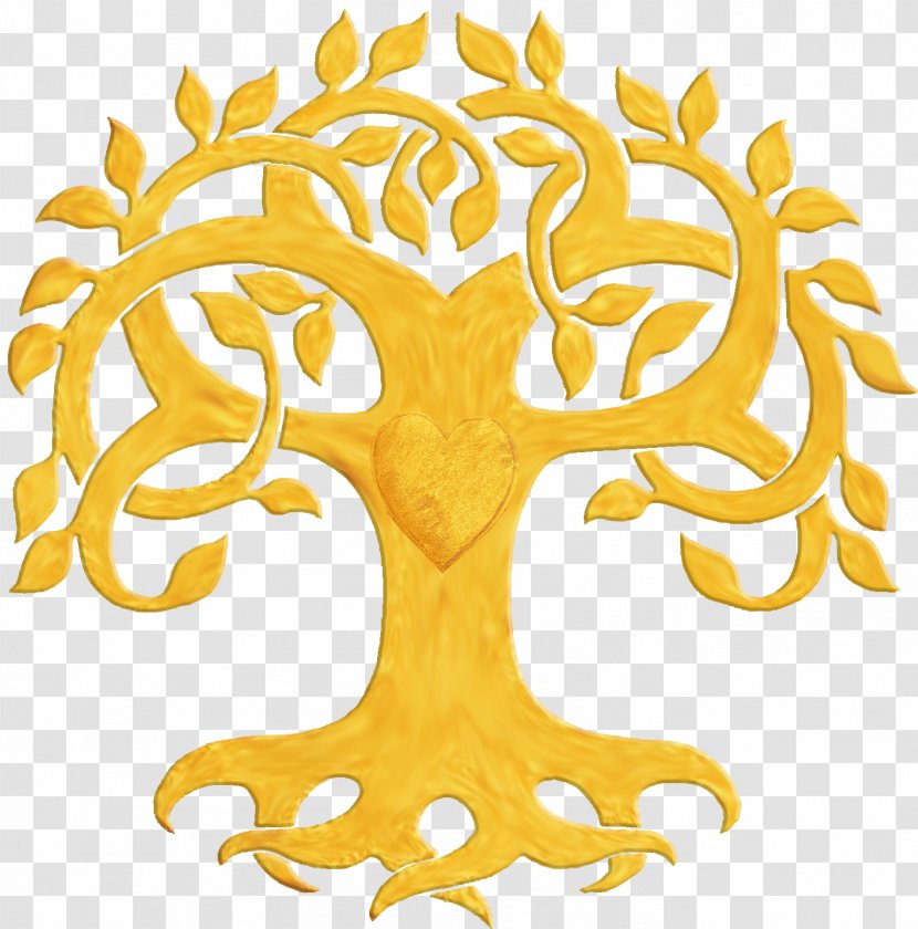 Celtic Sacred Trees - Yellow - Tree Transparent PNG