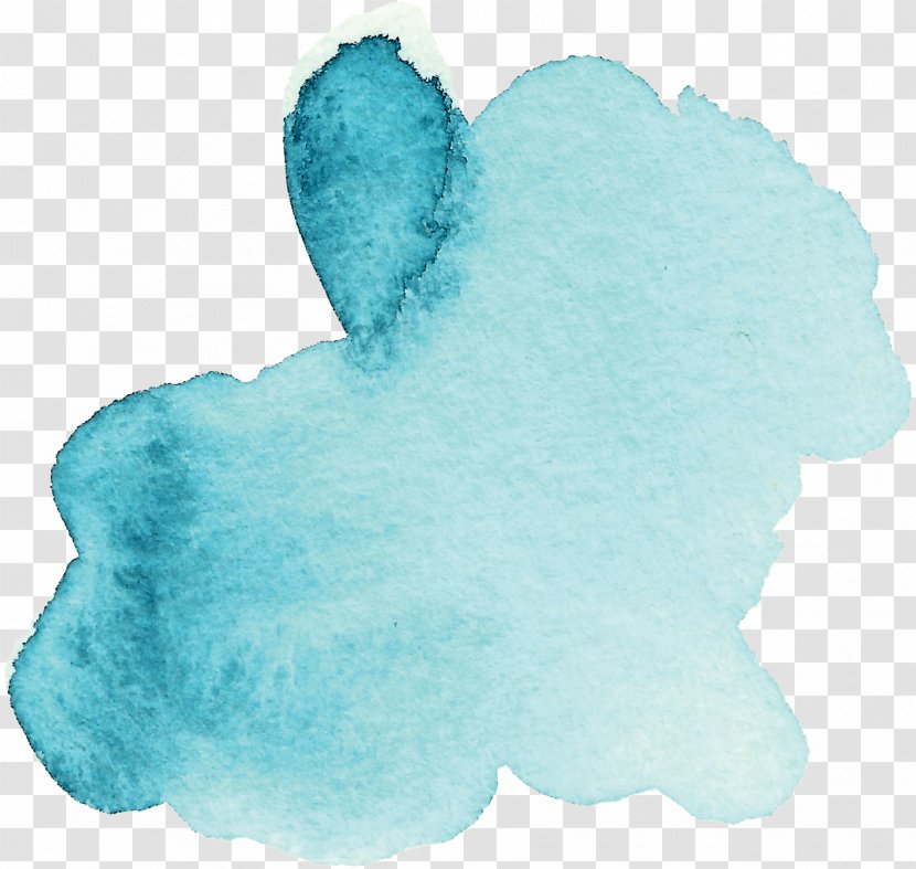 Blue Turquoise Teal Organism Microsoft Azure - Aqua - Watercolor Bunny Transparent PNG