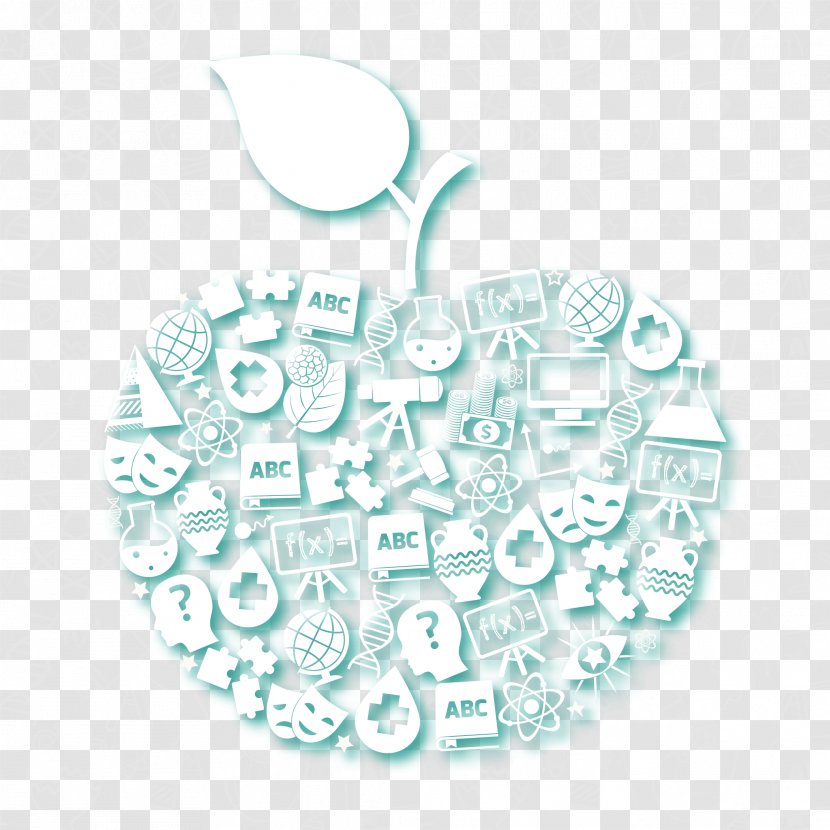 Organism Pattern - Aqua - Vector Apple Background For Science And Education Transparent PNG