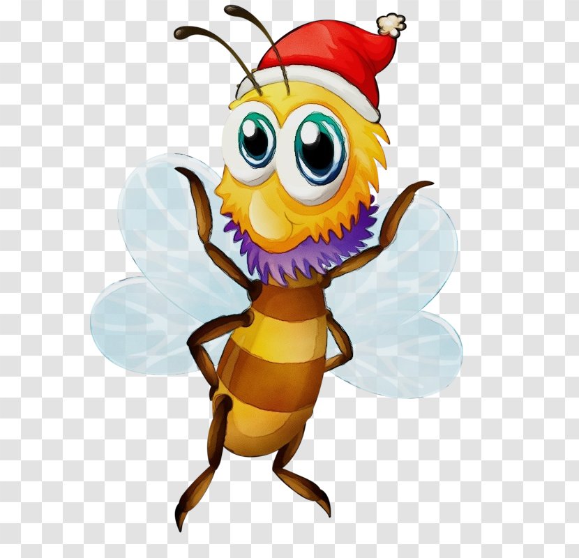 Christmas Bee - Paint - Hornet Fly Transparent PNG