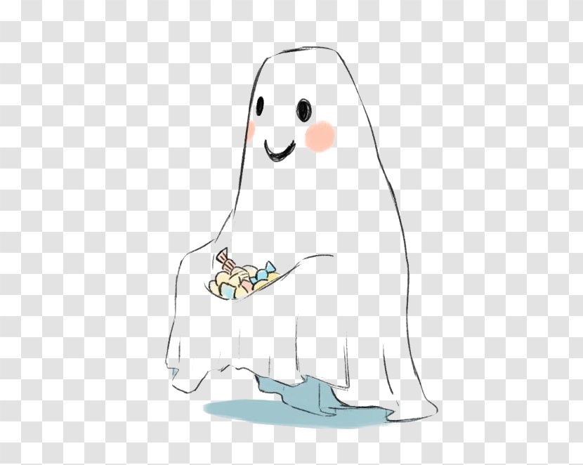 Ghost Illustration - Frame - Hand-painted Ghosts Transparent PNG