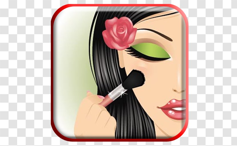Cosmetics Make-up Artist Makeup Brush Clip Art - Cartoon - Heart Transparent PNG