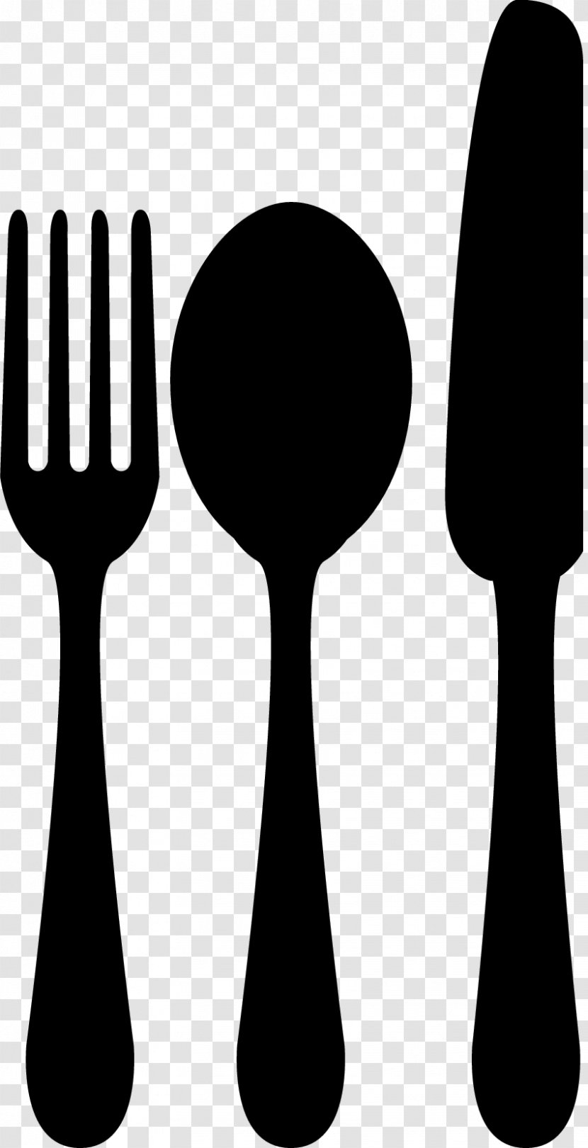 Spoon Fork Knife - Black And White Transparent PNG