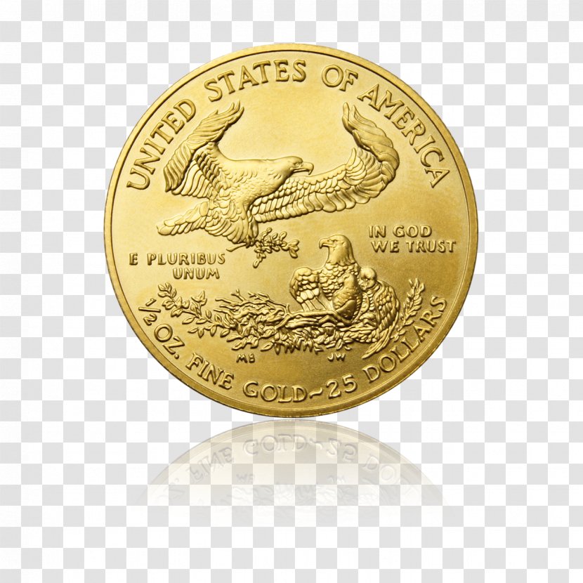 Coin American Gold Eagle Bald - Bullion Transparent PNG