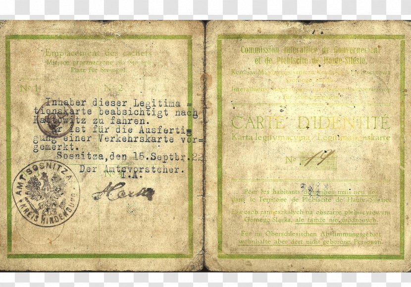 Europe 1949 Armistice Agreements Second World War First Passport - Passports Transparent PNG