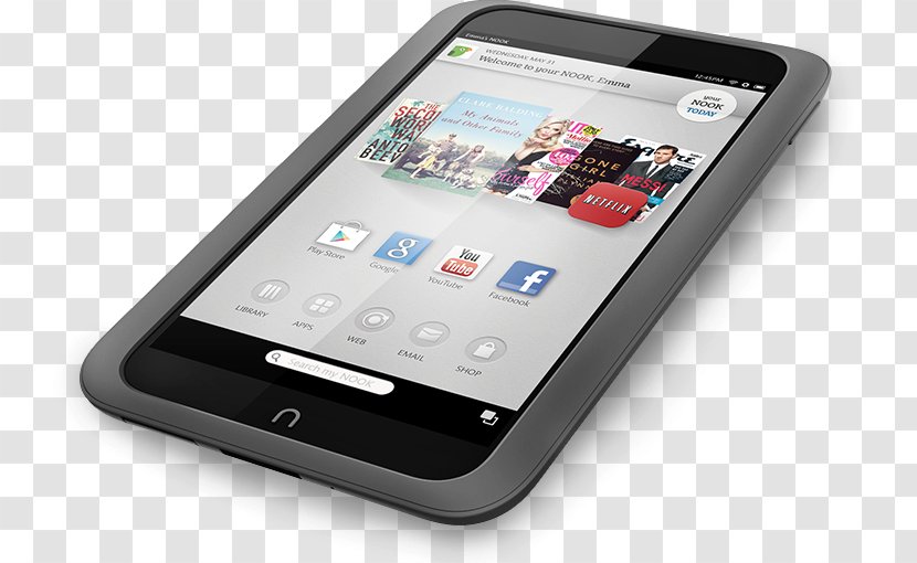 Smartphone Feature Phone Barnes & Noble Nook HD Bntv400 Android Portable Media Player - Gadget Transparent PNG