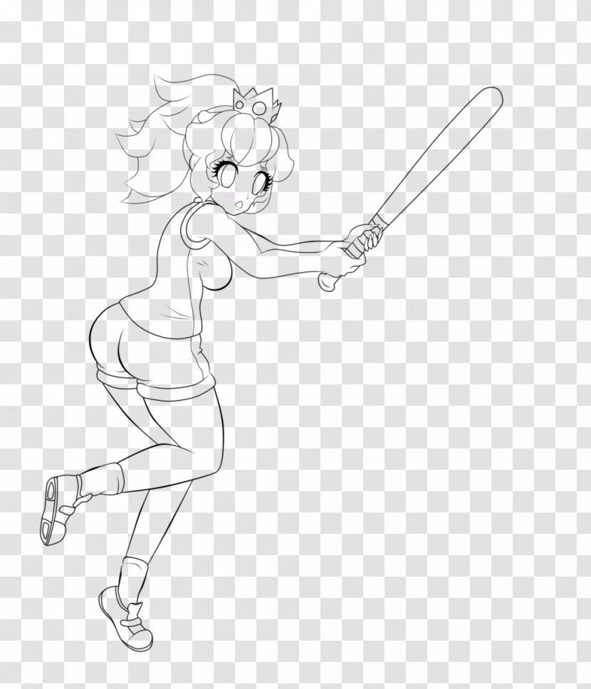 Line Art Princess Peach Drawing Fan Sketch - Heart - Silhouette Transparent PNG