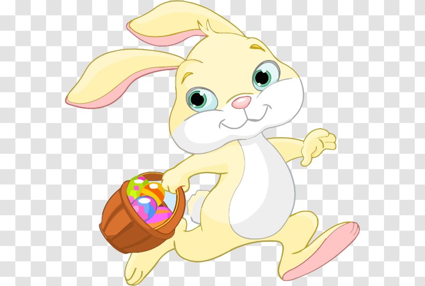Easter Bunny Basket Clip Art - Tail - Carrying A Happy Vector Transparent PNG