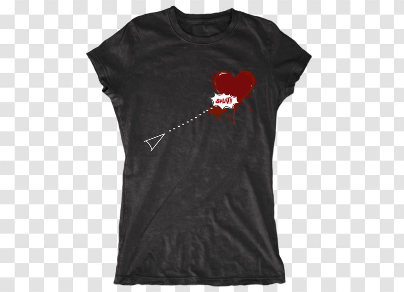 T-shirt Sleeveless Shirt Neck Top - Tshirt - Heart Attack Transparent PNG