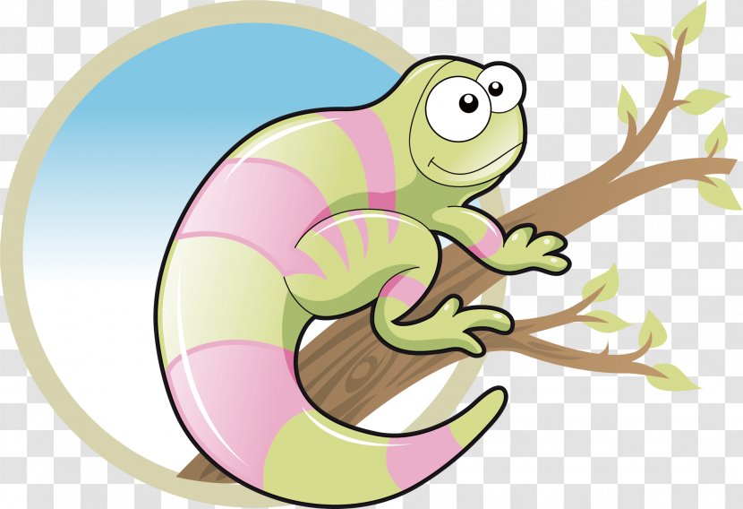 Euclidean Vector Turtle Illustration - Watercolor - Cartoon Chameleon Transparent PNG