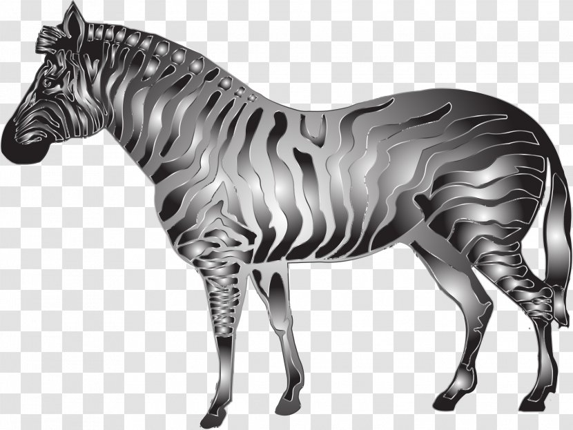 Horse Quagga Zebra Metallic Color Clip Art - Animal Figure Transparent PNG