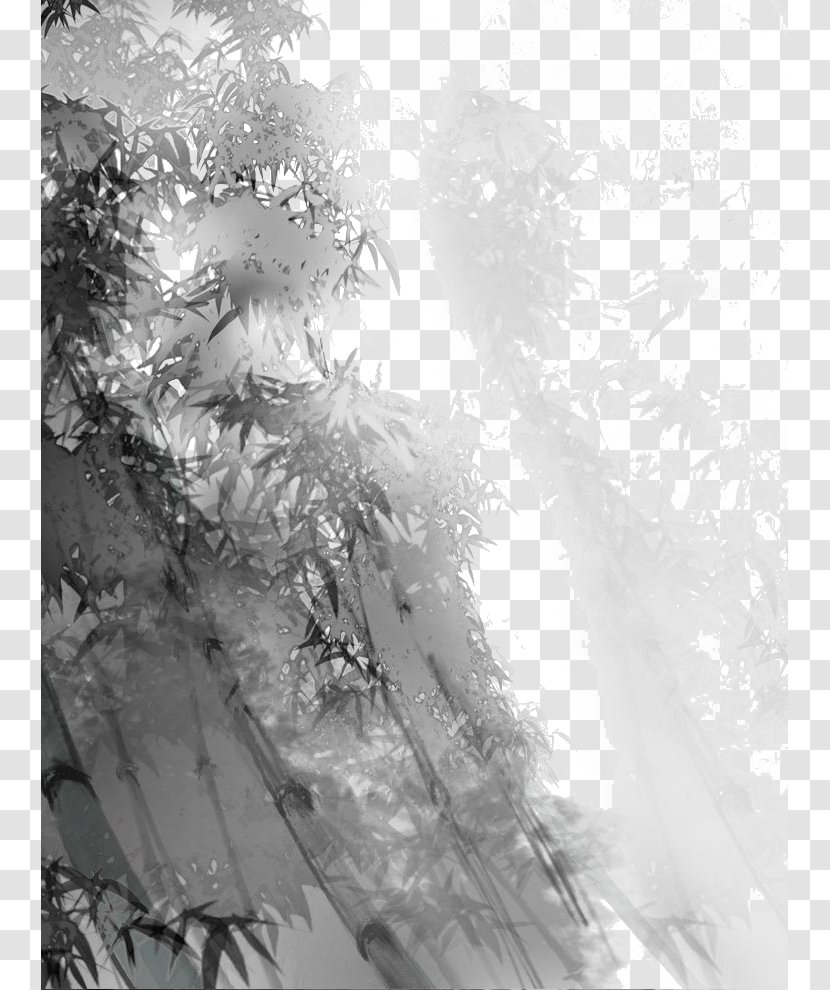 Ink Wash Painting Bamboe - Bamboo Transparent PNG