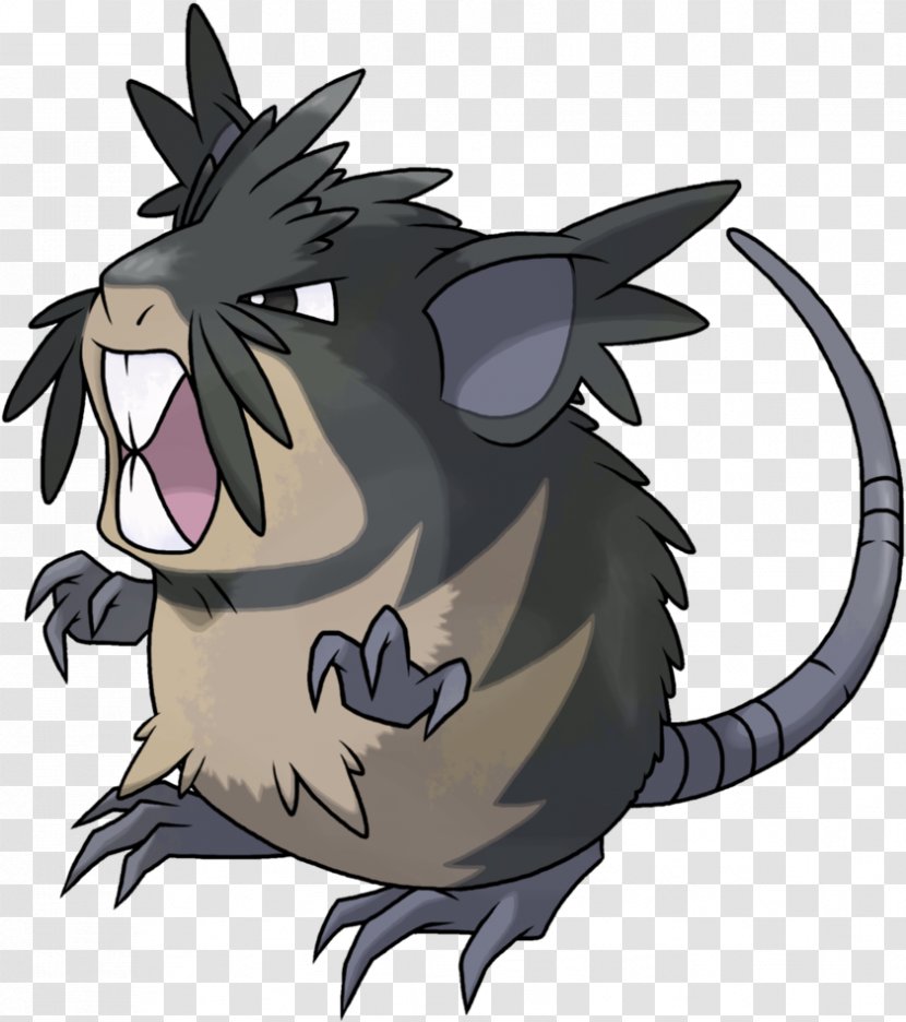 Pokémon Sun And Moon Whiskers Raticate Rattata Alola - Cat Transparent PNG