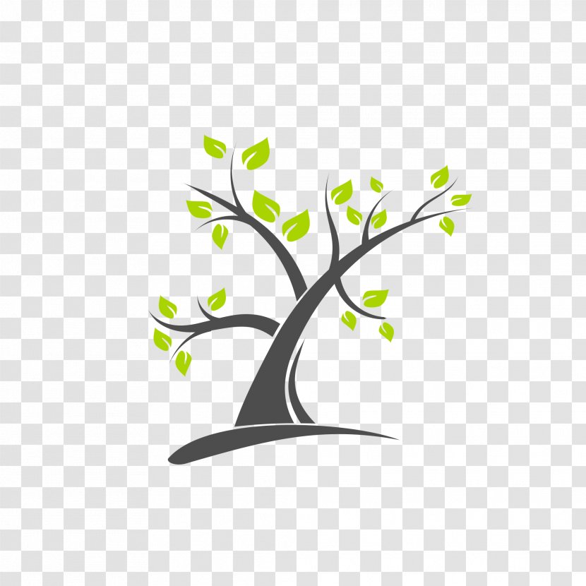 Tree Branch Logo - Flower - Vector Transparent PNG