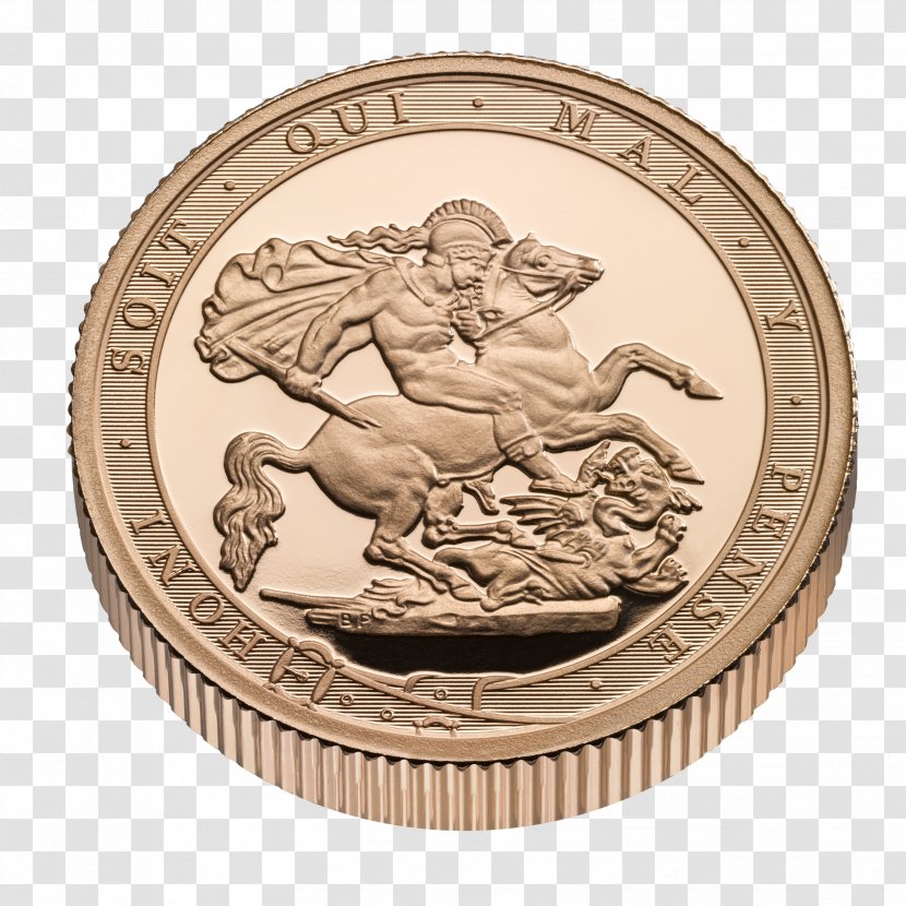 United Kingdom Sovereign Gold Coin Piedfort - One Pound Transparent PNG