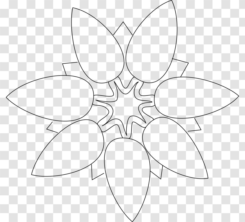 Petal Drawing Sepal Flower - Work Of Art - Outline Transparent PNG