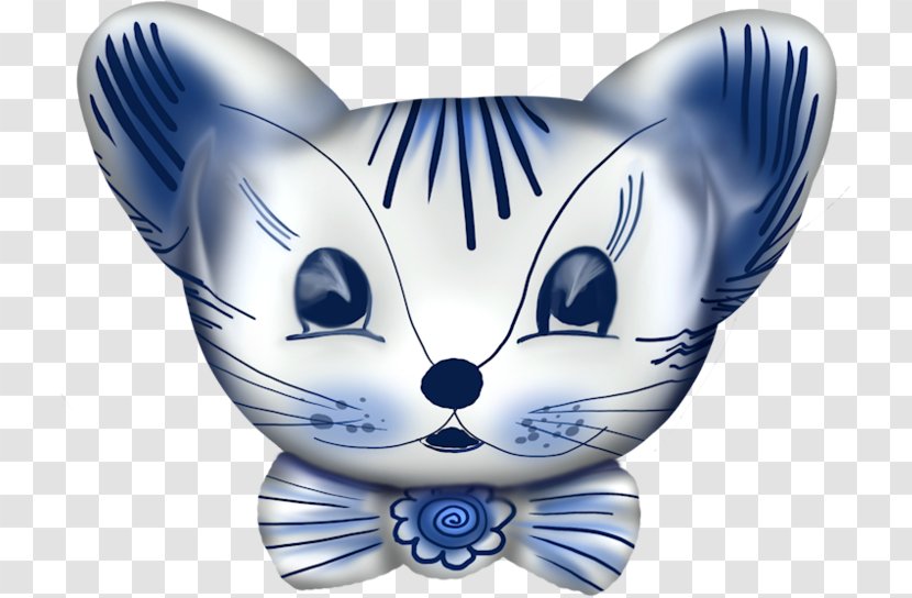 Russia Gzhel Zhostovo Painting Ornament Drawing - Mammal - Kitty Transparent PNG