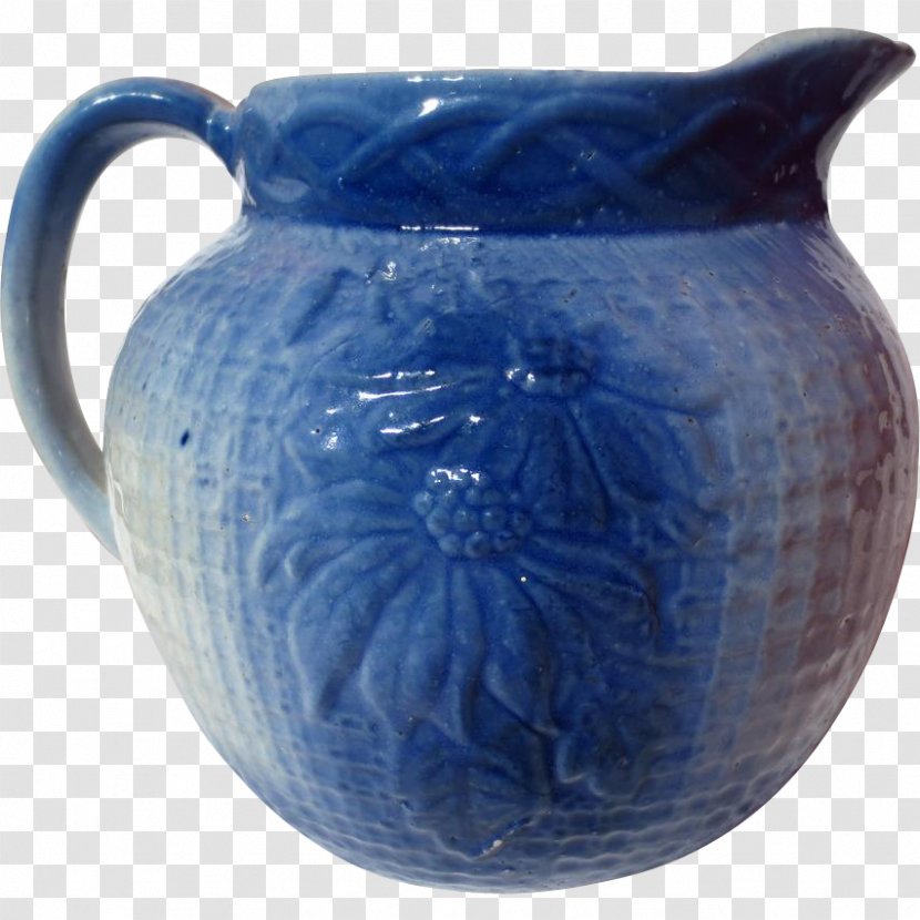 Jug Blue And White Pottery Ceramic Salt Glaze - Drinkware - Antique Transparent PNG