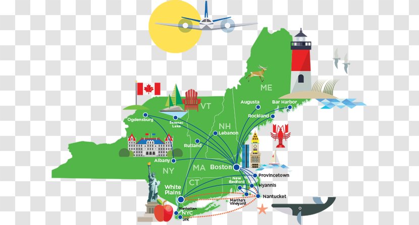 Cape Air & Nantucket Airlines City Map Road New York - United States Of America - Channel 5 News Traffic In Nyc Transparent PNG