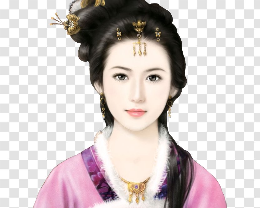 U5174u5e73u516cu4e3b Four Beauties History Of China U7d05u984fu798du6c34 - Hair Accessory - Creative Cartoon Villain Silhouette Transparent PNG