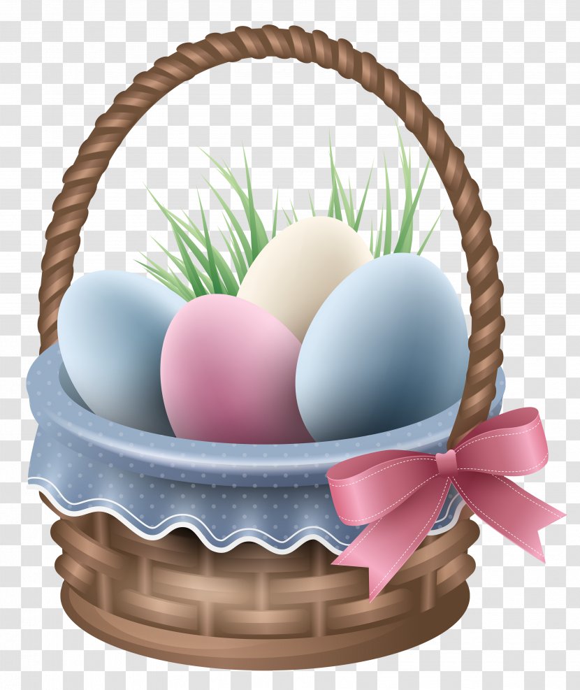 Easter Bunny Egg In The Basket - Transparent And Grass Clipart Picture Transparent PNG