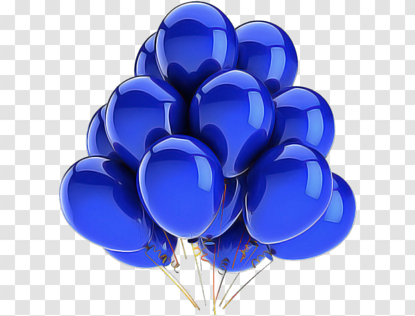 Blue Cobalt Blue Balloon Flower Party Supply Transparent PNG