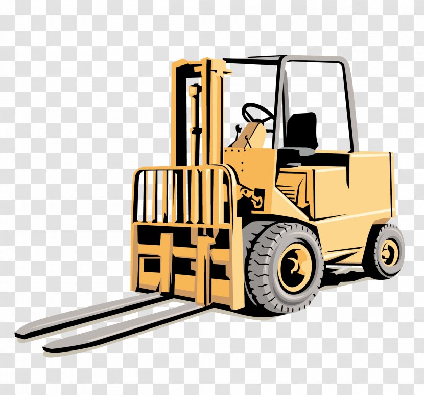 Forklift Powered Industrial Trucks Komatsu Limited Hand Truck Zazzle - Bulldozer - Hand-painted Vector Transparent PNG