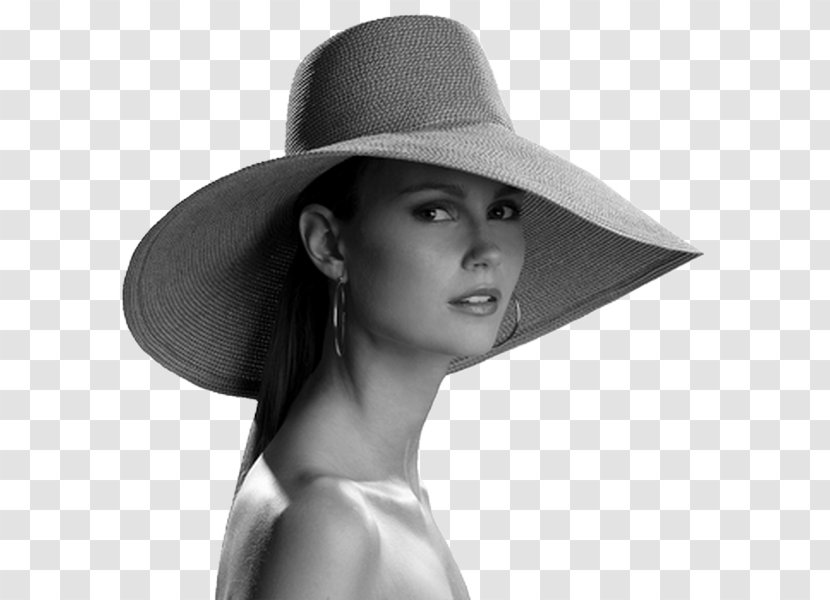 Black And White Sun Hat Cowboy - Monochrome Photography - Diamond Transparent PNG