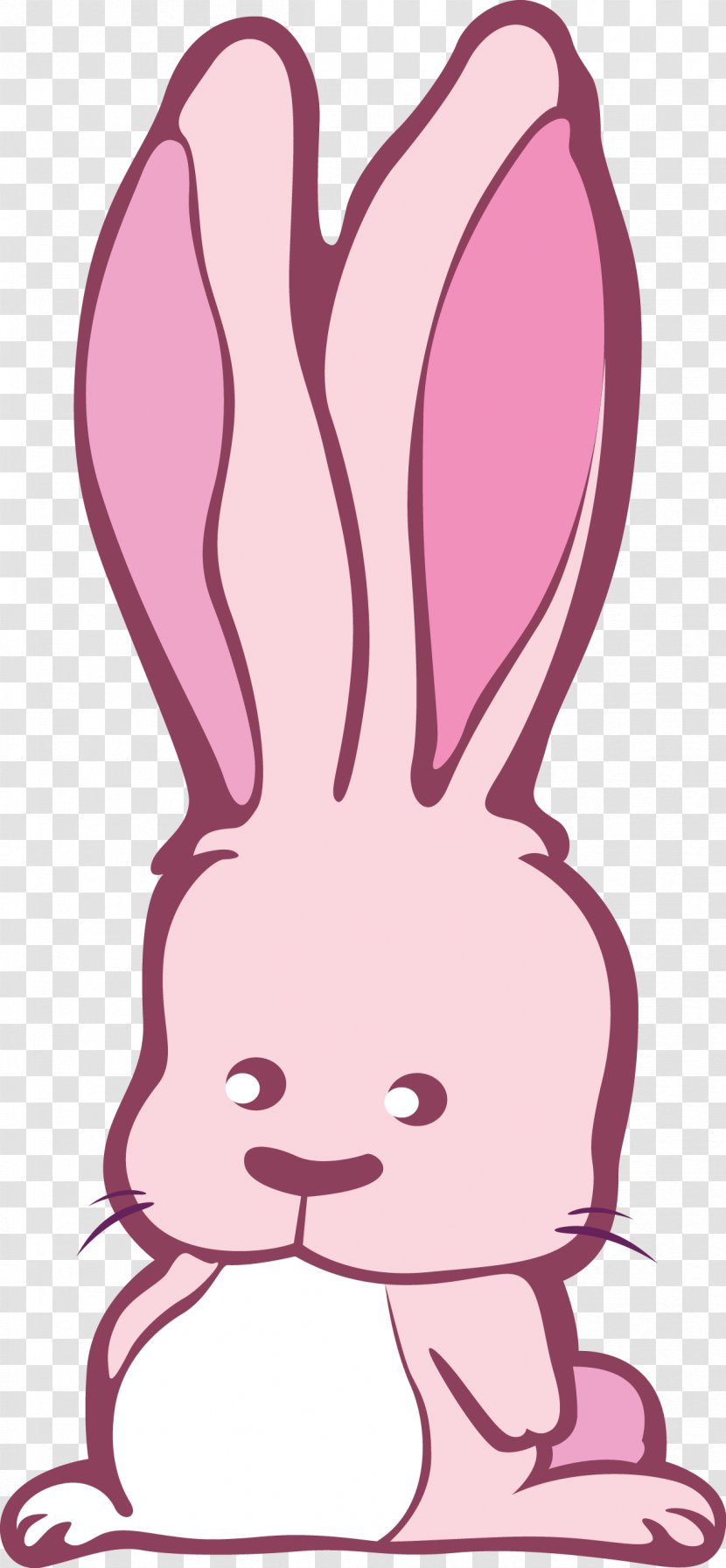 Easter Bunny Rabbit Clip Art - Watercolor - Vector Transparent PNG