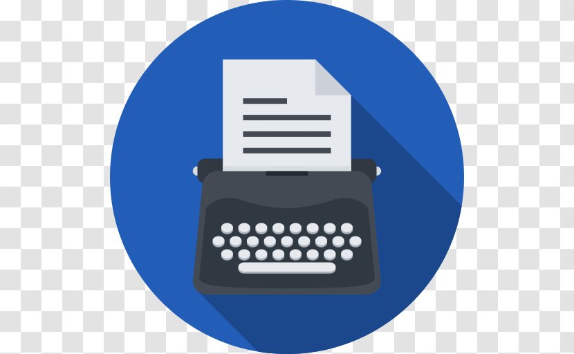 Writing Circle Typewriter Communication - Copywriting Information Transparent PNG