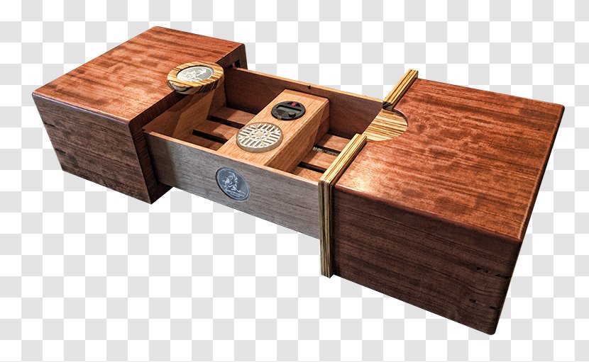 Humidifier Humidor Cigar Table Box - Wood Stain - Furniture Transparent PNG
