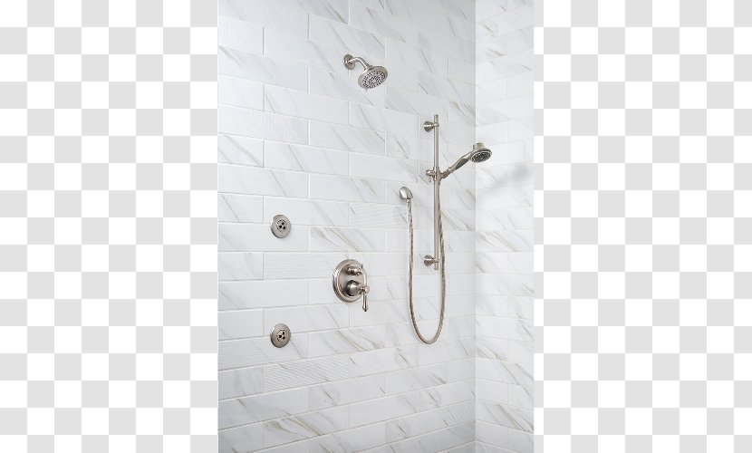 Tap Sink Shower Bathroom Angle - White Wall Tiles Transparent PNG