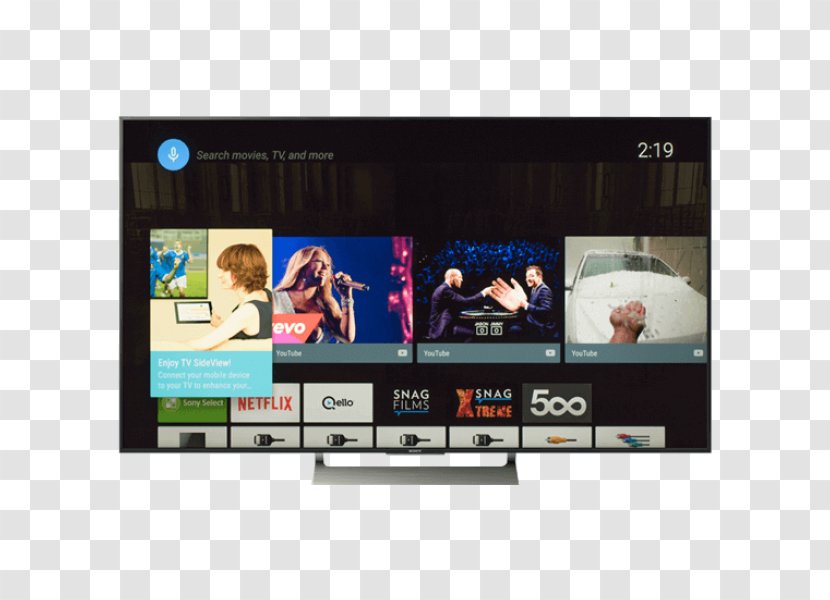 4K Resolution Ultra-high-definition Television Sony BRAVIA XE70 Display - Image - Android Transparent PNG