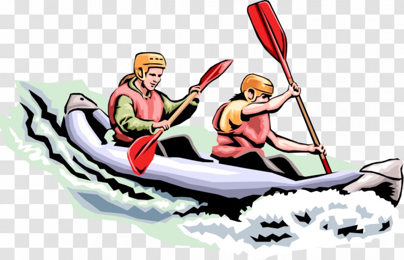 Clip Art Rafting Whitewater Kayak Image - Recreation - Boat Transparent PNG