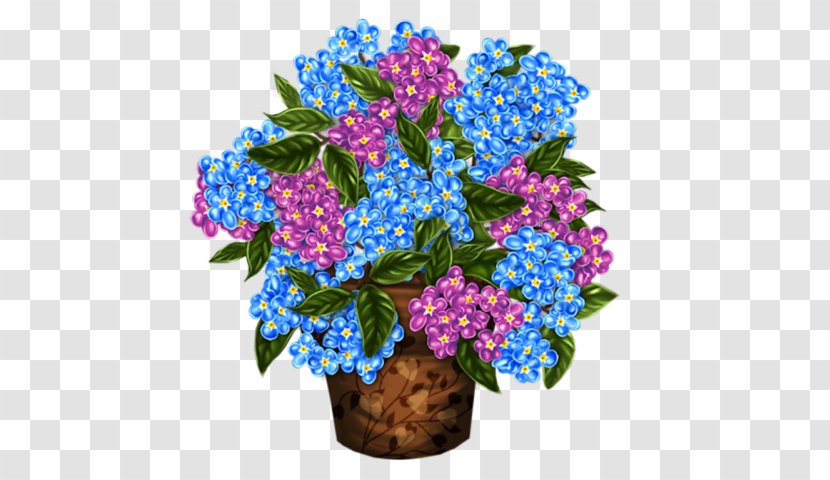 Floral Design Blue Flowerpot Cut Flowers - Ornament - Flower Transparent PNG