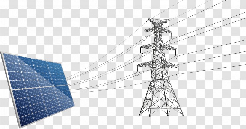 Transmission Tower Clip Art - Power Station - Solar Energy Generation Transparent PNG