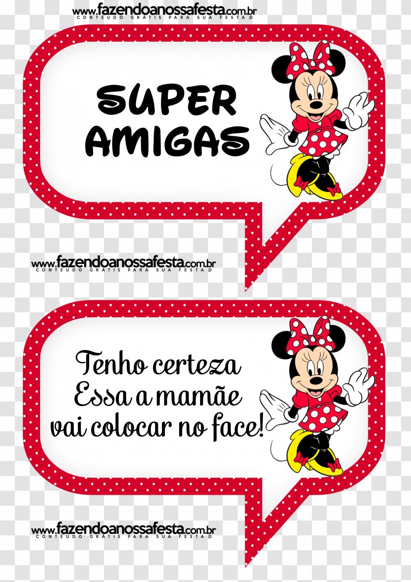 Minnie Mouse Party Photography Birthday Placas - Beijinho No Ombro Transparent PNG