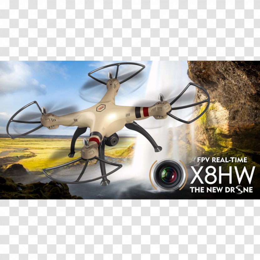 Helicopter Quadcopter Unmanned Aerial Vehicle First-person View Syma X8HW - Firstperson Transparent PNG