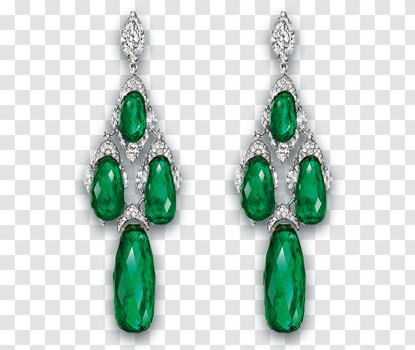 Emerald Earring Jewellery Jacob & Co Bracelet - Earrings Transparent PNG