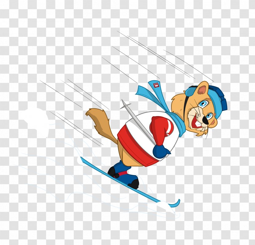 Cartoon My Life And Other Stuff I Made Up UNC-TV Clip Art - Hand - Skiing Downhill Transparent PNG