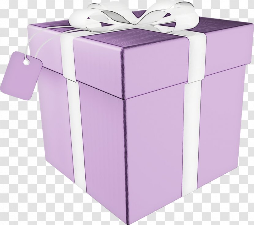 Purple Violet Lilac Pink Present - Wedding Favors Box Transparent PNG