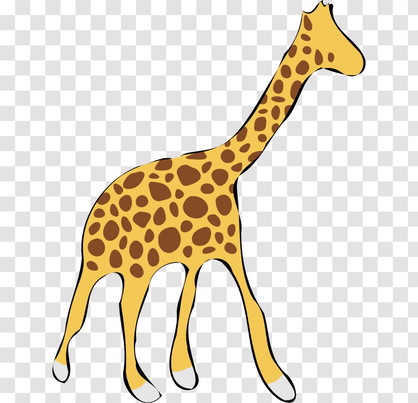 Giraffe Okapi Cartoon Clip Art - Free Content - Giraffes Clipart Transparent PNG