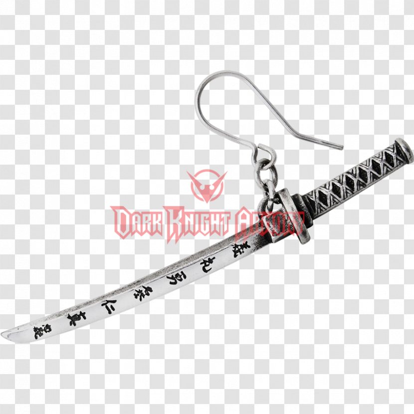 Earring Jewellery Bushido Katana Larp Samurai - Chain Transparent PNG