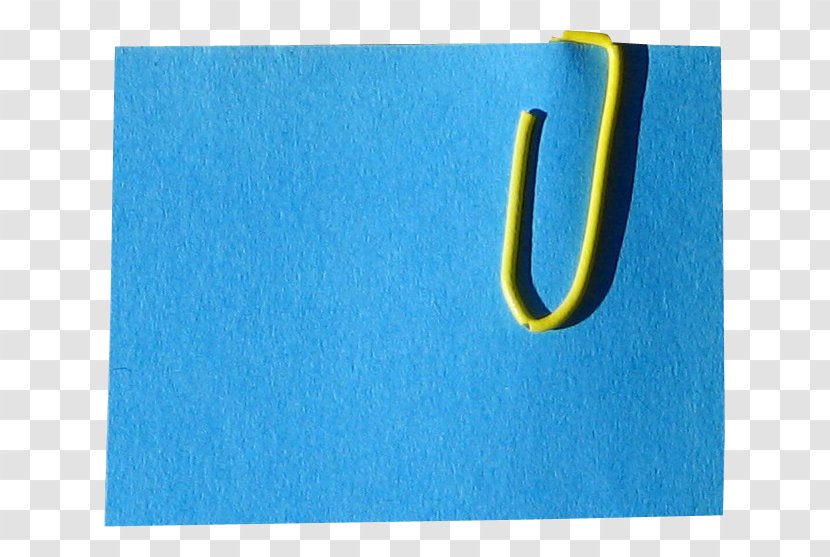 Post-it Note Paper Clip Letter Blue - Azure - Post It Transparent PNG