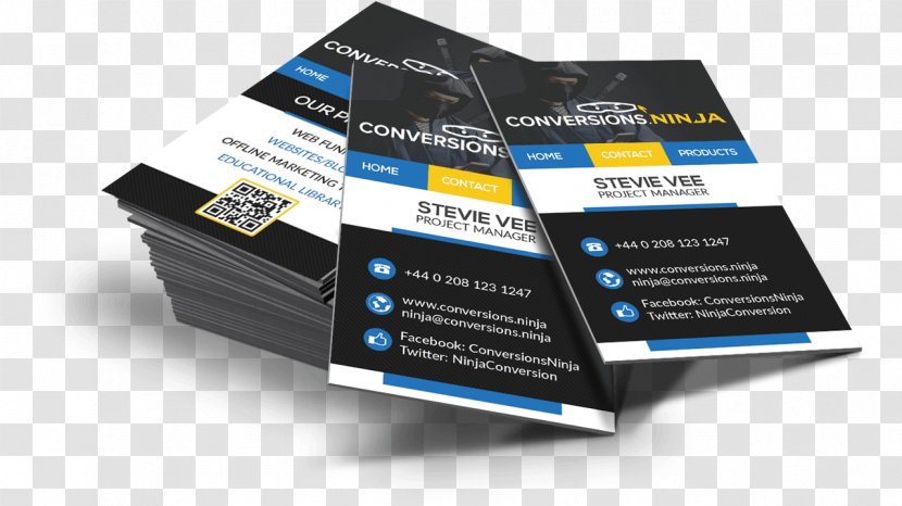 Brand Business Cards Email - Affiliate Marketing - Card Mockup Transparent PNG