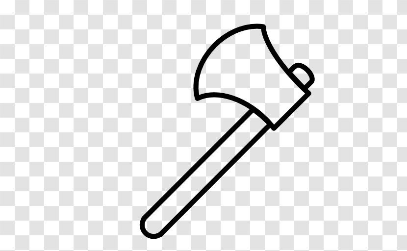 Battle Axe Tool Clip Art - Black And White Transparent PNG