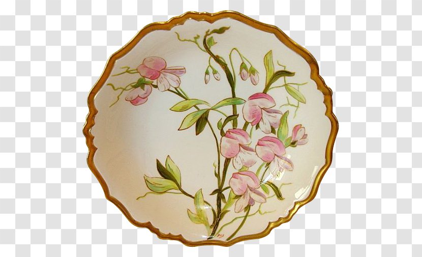 Plate Floral Design Platter Porcelain Tableware Transparent PNG