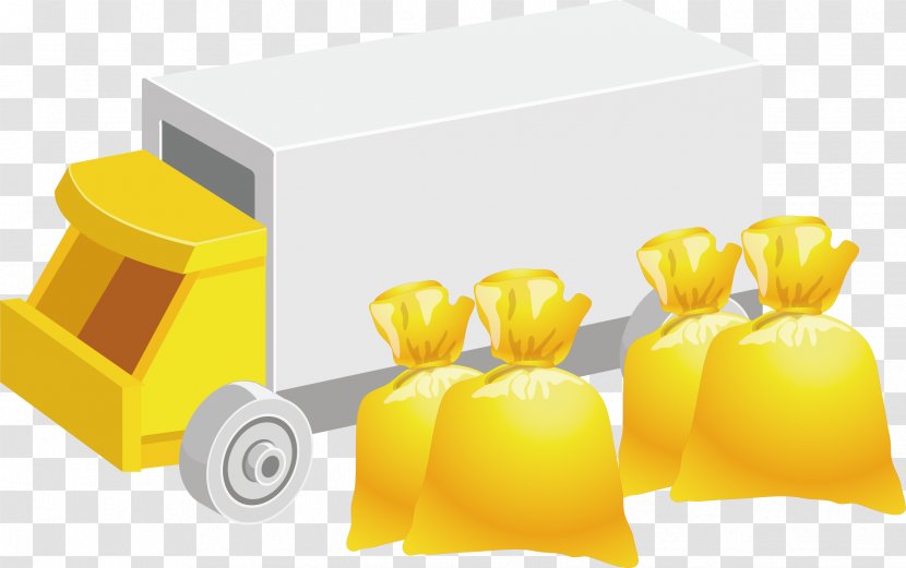 Money Icon Design - Yellow - Bag Cartoon Transparent PNG