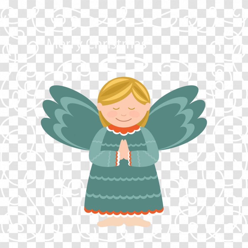 Christmas Angel Name Day - Ansichtkaart - Vector Cute Transparent PNG