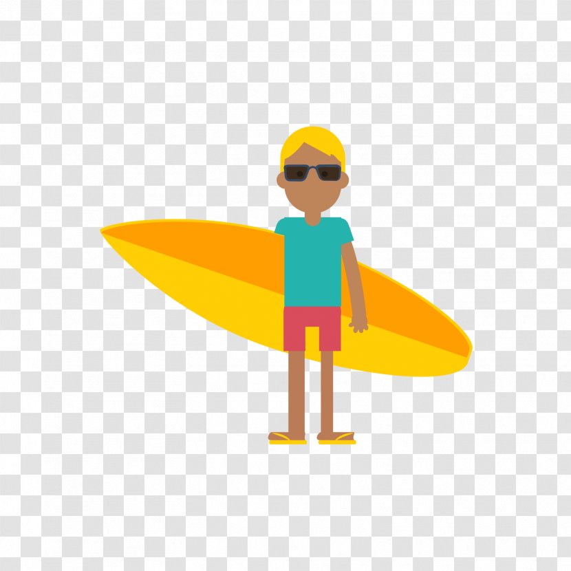 Surfing Surfboard Icon - Beak - The Yellow Surfer Boy Transparent PNG